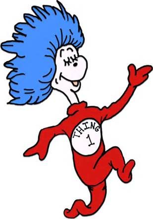 Dr Seuss Coloring Pages Thing 1 And Thing 2 Clipart Panda Free