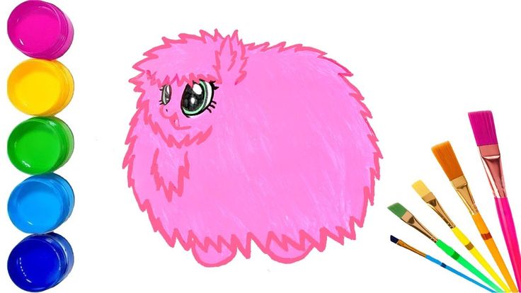 Fluffy Puff ❤ My little pony Coloring and drawing for Kids Toddlers