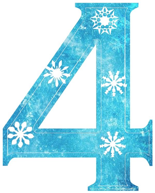 Frozen Font Snowflake numbers with Frozen background cute for Frozen party