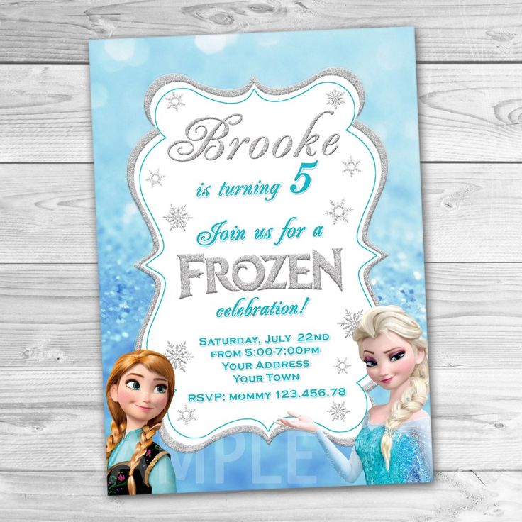 Frozen Invitation Frozen Birthday Party. Frozen Printable