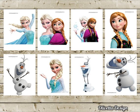 Frozen Printable INSTANT DOWNLOAD Birthday Party for Decorations Centerpiece Ba