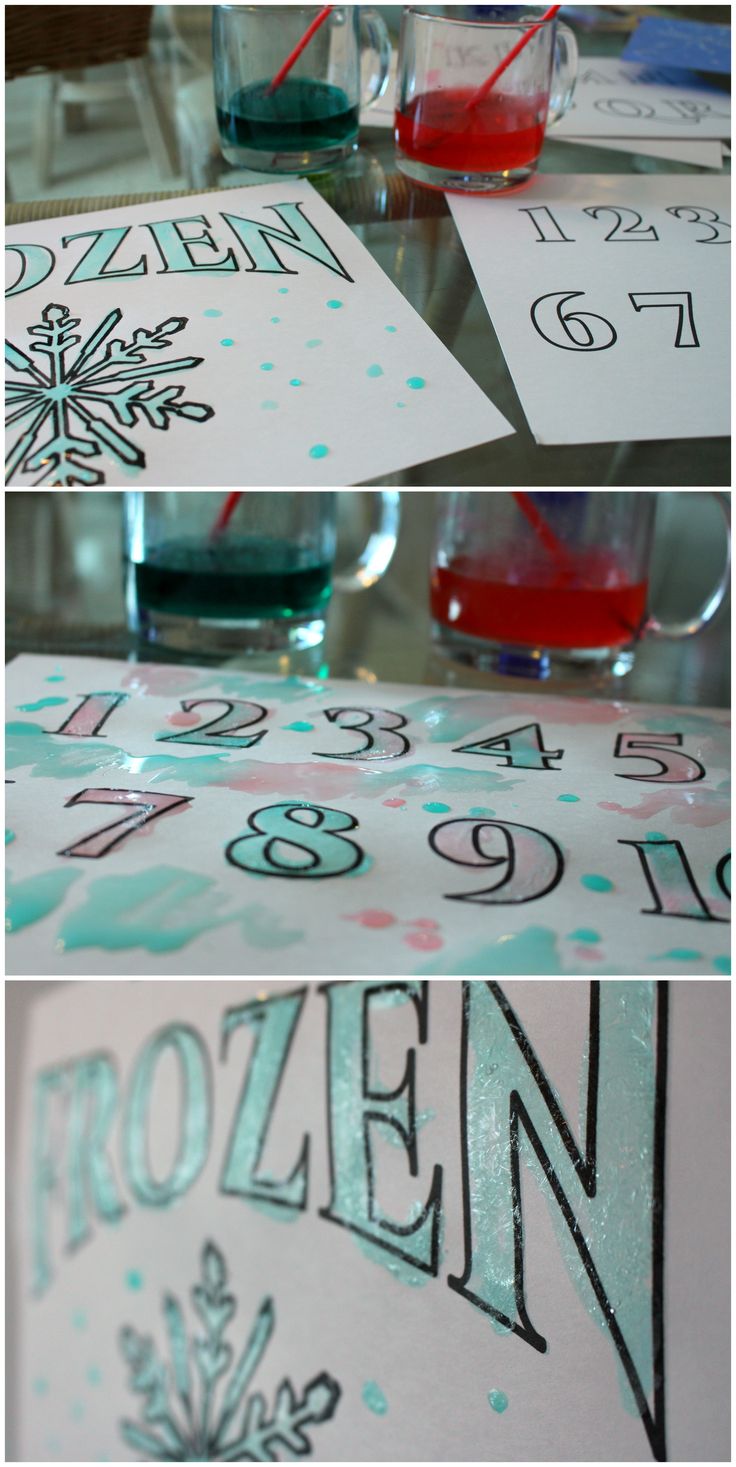 Frozen Printable Pages for Ice Painting