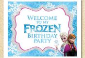 Frozen Printable WELCOME party sign, Instant Download, Frozen Birthday Party Inv...