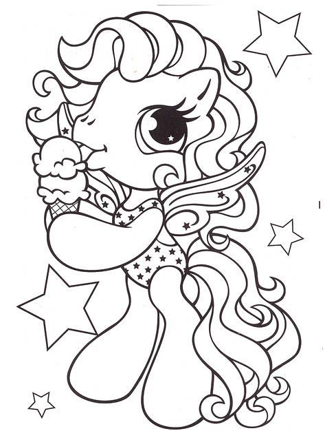 Little Pony Eat Ice Cream Coloring Pages – My Little Pony car coloring pages