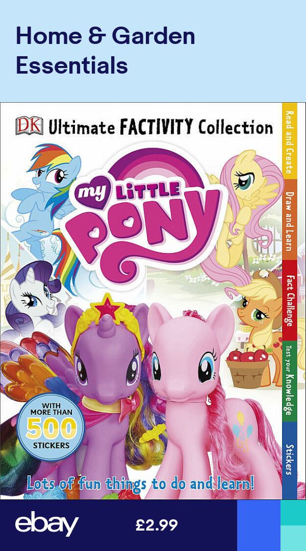 MY LITTLE PONY COLOURING BOOKS ART CARRY ALONG ULTIMATE FACTIVITY PAD POP OUT