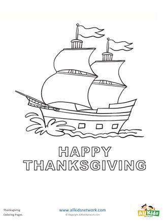 Mayflower Coloring Page All Kids Network