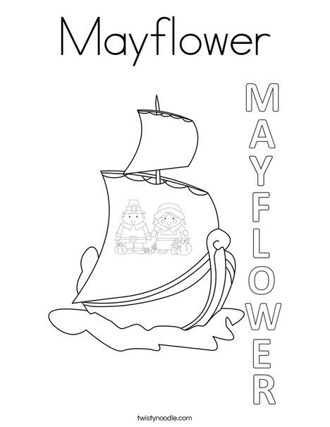 Mayflower Coloring Page Twisty Noodle