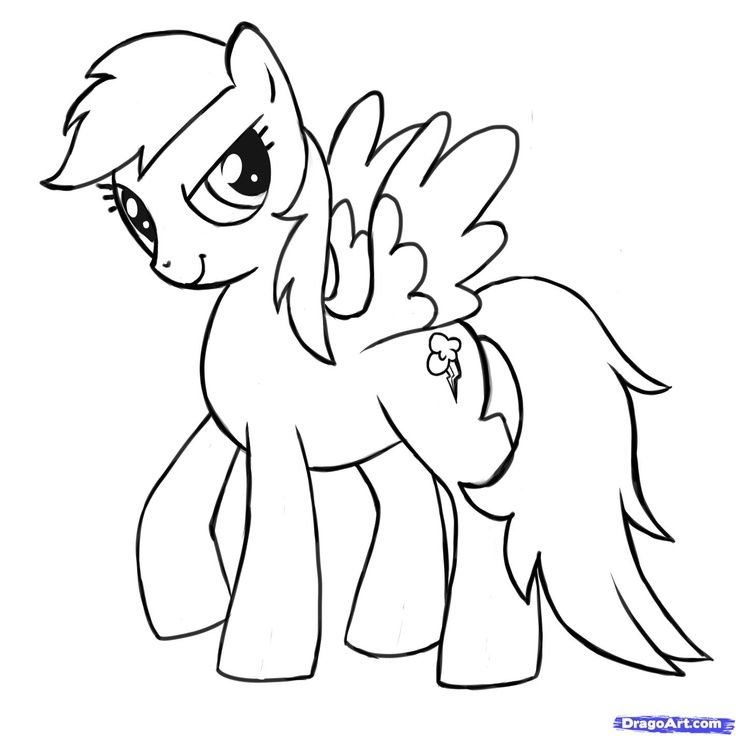 My Little Pony Coloring Pages Rainbow Dash east color.com