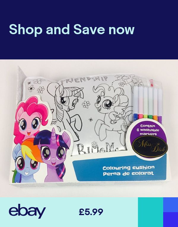 My Little Pony Colour Your Own Cushion Gift Set With Markers