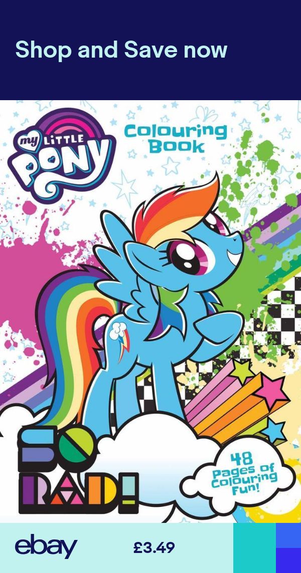 My Little Pony Colouring Book Kids activity B dayXmas Gift Girls Party Item A4