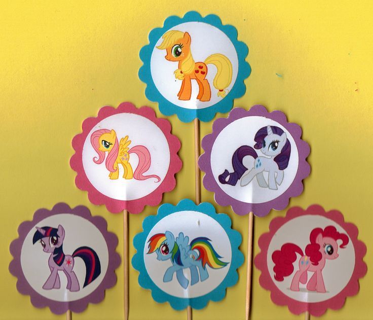 My Little Pony Cupcake Toppers Birthday Party by TopperoftheWorld 9.00 Birthd