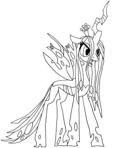 My Little Pony Queen Chrysalis coloring page from My Little Pony category. Selec