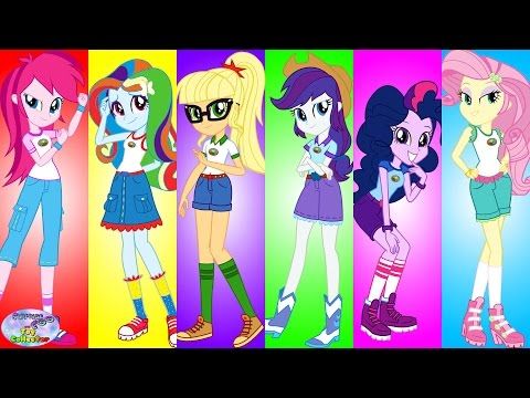 My Little Pony Transforms Equestria Girls Mane 6 Color Swap Surprise Egg and Toy