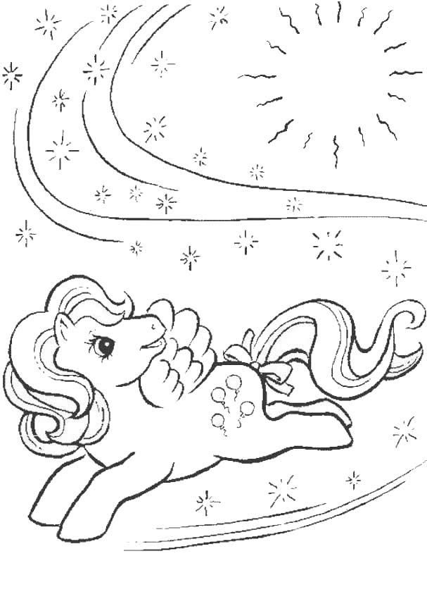 My Little Pony in a magic world coloring page Coloring Magic page Pony worl