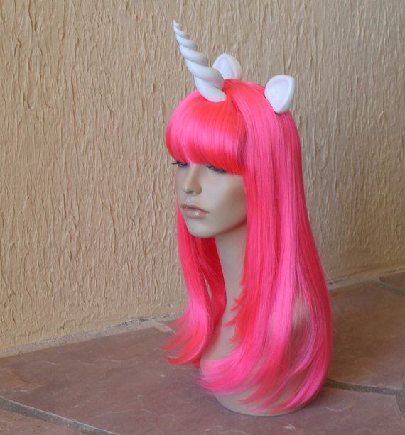 PINK My Little Pony costume wig Hot pink my little by GimmCat