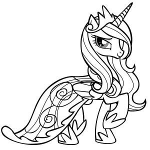 Princess Celestia in Love Frame My Little Pony Coloring Page