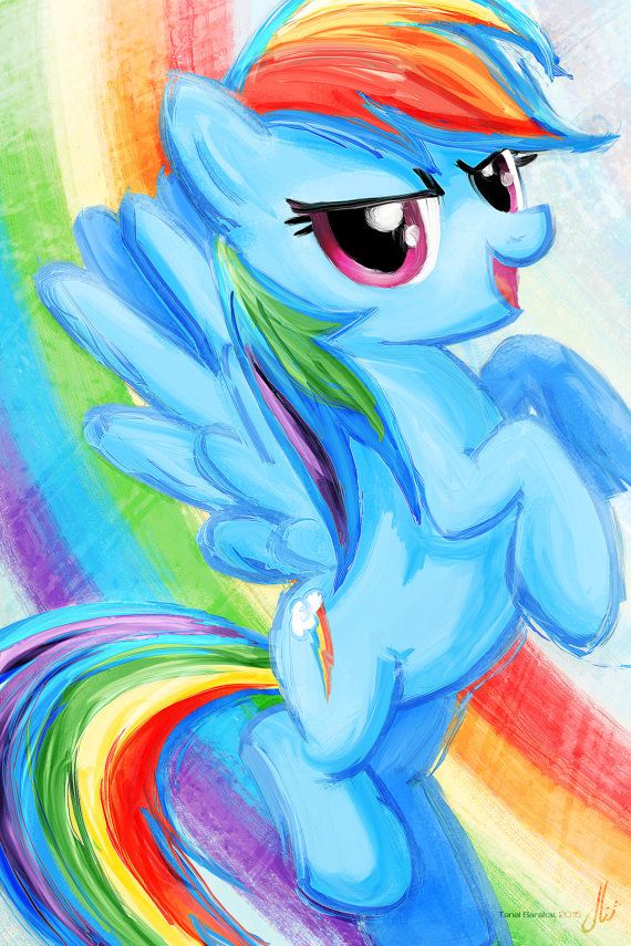 Rainbow Dash My Little Pony Friendship is Magic Art Print Poster