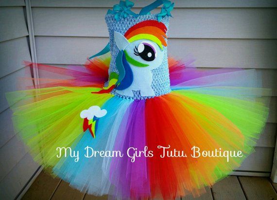 Rainbow Dash My little pony Halloween dress Rainbow Dash tutu Etsy