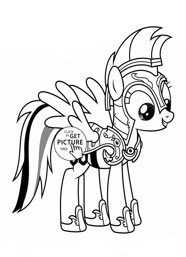 Rainbow Dash My little pony coloring page for kids for girls coloring pages p