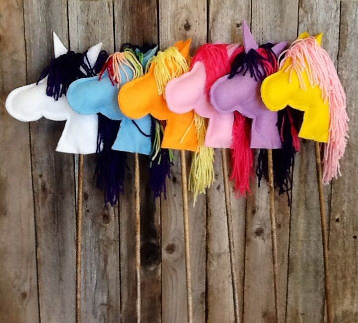 Stick Horse in My Little Pony Colors by mylue on Etsy 12.00