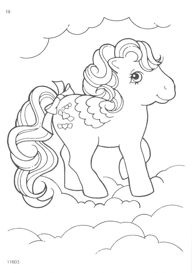 Vintage My Little Pony Pony Vintage cartoon coloring pages