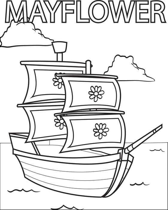 mayflower coloring pages 02