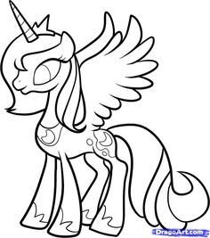 mlp printable coloring pages How to Draw Luna Princess Luna My Little Pony
