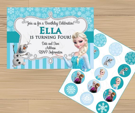 1552444320 149 Frozen Birthday Party Invitations FREE Cupcake by JessiesLetters 11.00