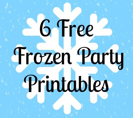 6 Free Frozen Party Printables