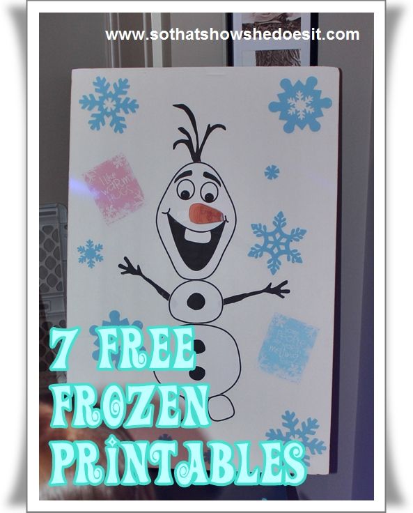 7 Free Frozen Printables