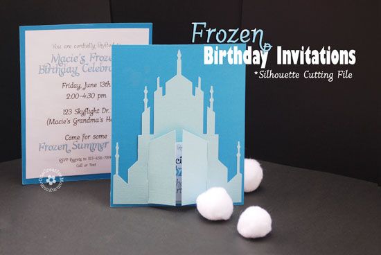 Create these unique Frozen Birthday Party Invitations with a free Silhouette Cut
