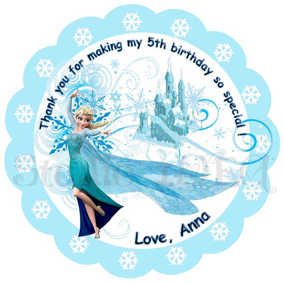 Custom Frozen Printable Tags Toppers Elsa Frozen by StudioIdea