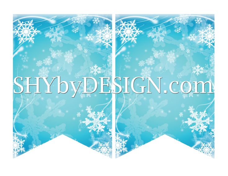 DIY Printable Frozen Banner Your Own Letters from SHYbyDESIGN.com