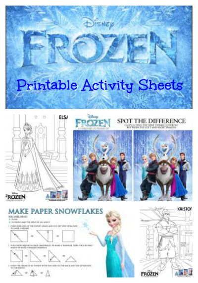 Disney FROZEN Printable Activity Sheets Fun Spot the Different Game Coloring