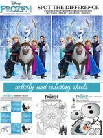 Disney Frozen Free Activity and Coloring Sheets Create Celebrate