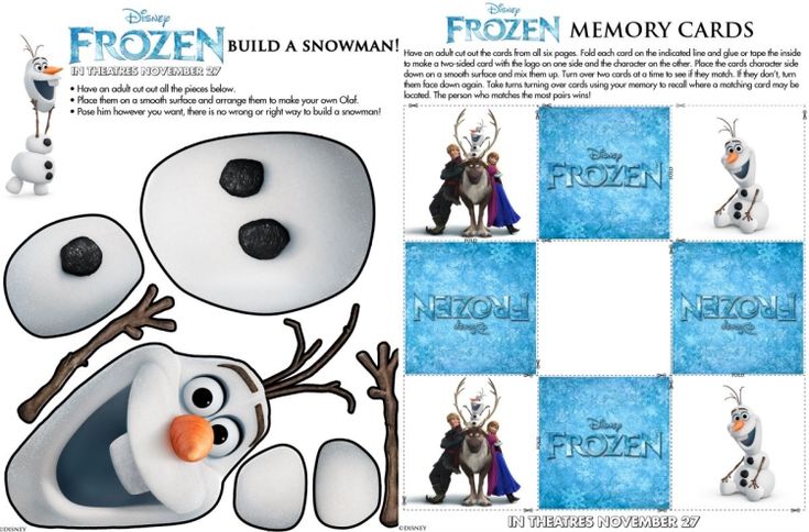 Disney Frozen Free Movie Printables Recess