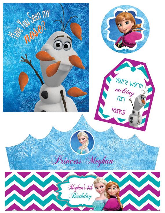Disney Frozen PRINTABLE Party Kit Party Pack Anna Elsa Olaf