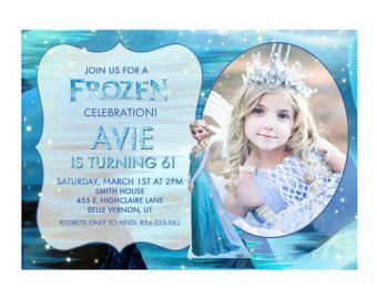 Disney Frozen Printable Birthday Party Invitation Princess Elsa