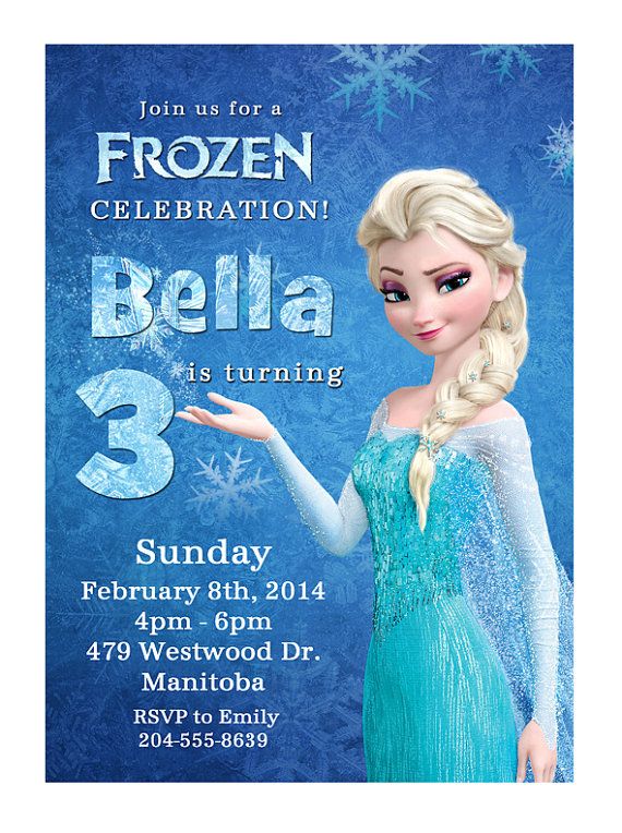 Disney Frozen Printable Birthday Party by squigglestudio on Etsy 7.00