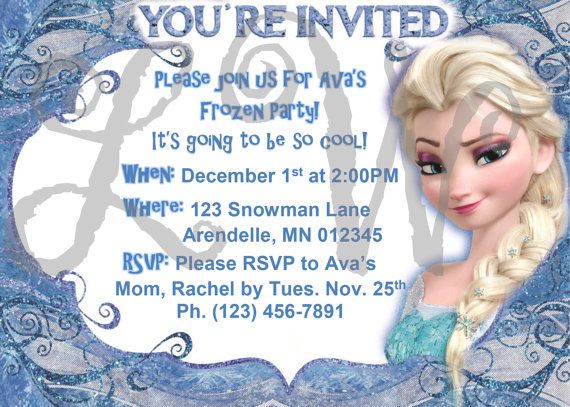 Disney Frozen Printable Editable Invitation by TheLovelyWildflower