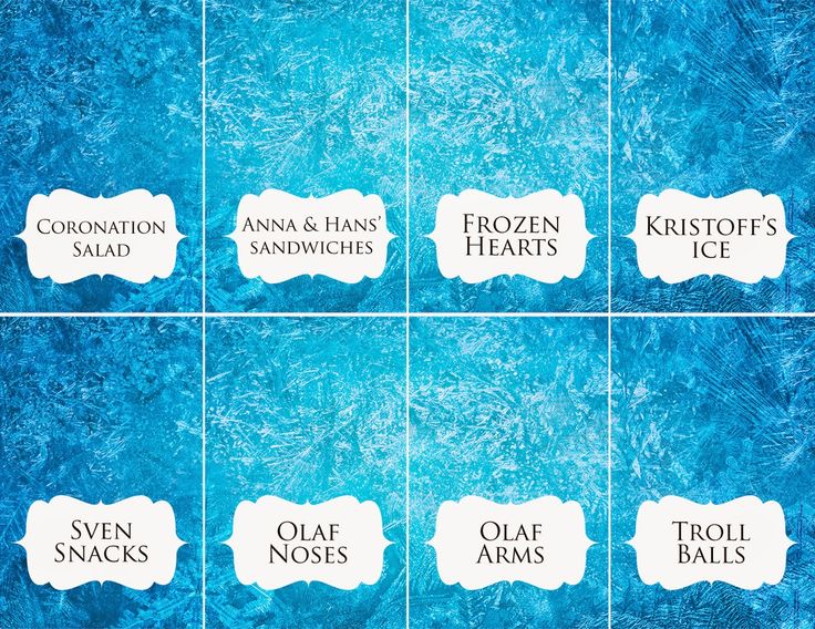 Disney Frozen food place card olaf noses sven snacks