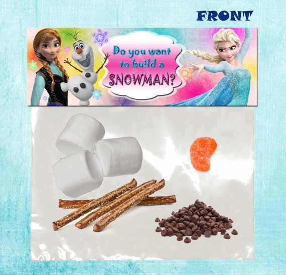 Disney Frozen snack label by DreamalittleCraft on Etsy 3.00
