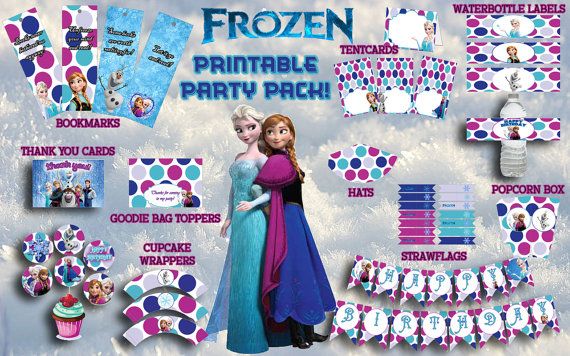 Disney39s FROZEN Birthday party PRINTABLE by SweetHooplaCreations 14.50