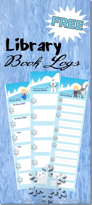FREE Disney Frozen Printable LIbrary Book Logs disney disneykids homeschoolin