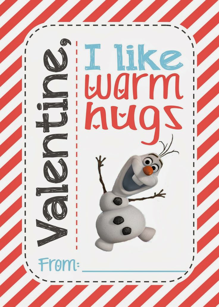 FREE Olaf Disney39s Frozen Printable Valentines