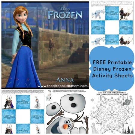 FREE Printable Disneys Frozen Activity Sheets