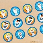 FREE Printable Frozen Olaf Cupcake Toppers