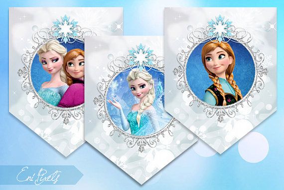 FROZEN Banners Frozen Printables Frozen Birthday Party Banners INSTANT DOW