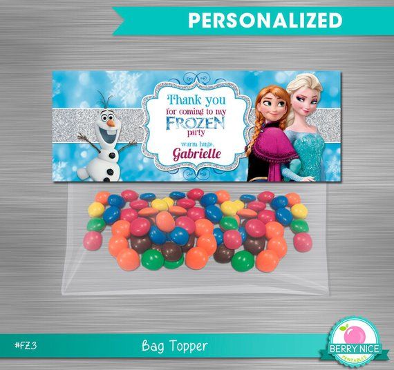 FROZEN bag topper Frozen Party Package Frozen Printable Bag Topper Frozen DI