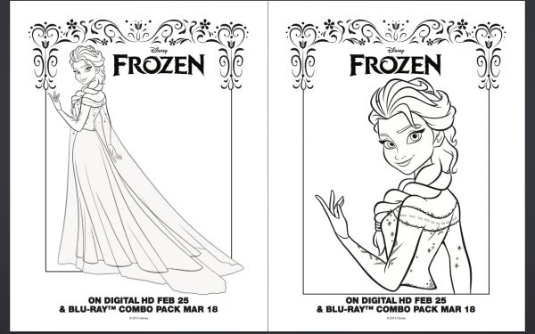 Free FROZEN Coloring Pages and Activity Sheet Printables
